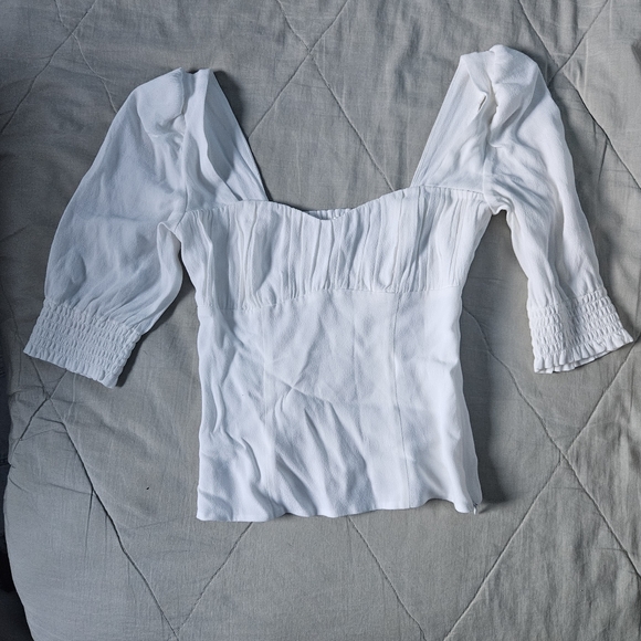 WILFRED Pandora Blouse Espace Peasant Prarie Blouse Cottagecore XXS Aritzia NWT - Picture 2 of 12